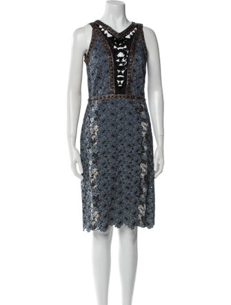 Bottega Veneta Lace Pattern Knee-Length Dress