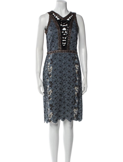 Bottega Veneta Lace Pattern Knee-Length Dress