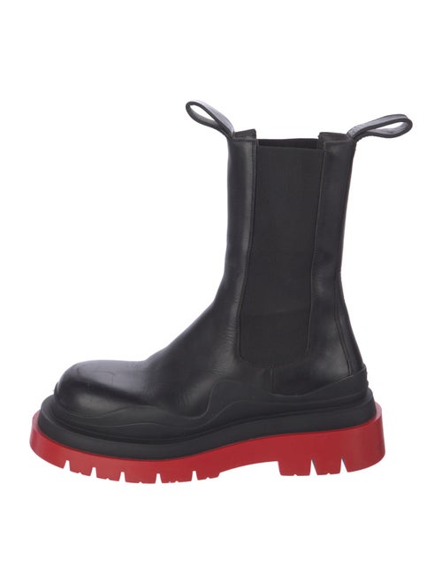 Bottega Veneta Leather Colorblock Pattern Chelsea Boots