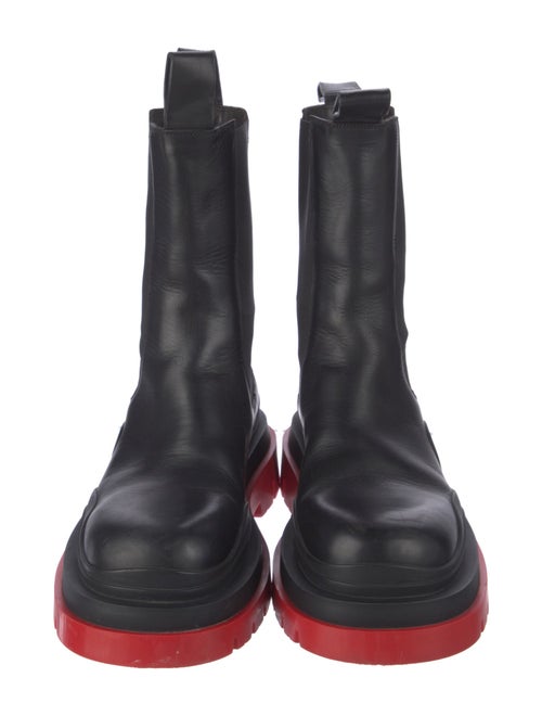 Bottega Veneta Leather Colorblock Pattern Chelsea Boots