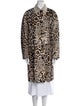 Bottega Veneta Calf Leather Animal Print Trench Coat