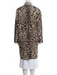Bottega Veneta Calf Leather Animal Print Trench Coat
