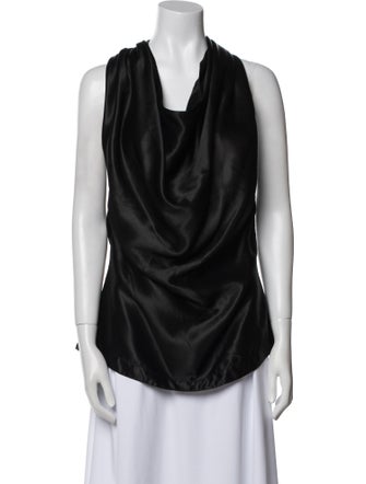 Bottega Veneta Cowl Neck Sleeveless Blouse