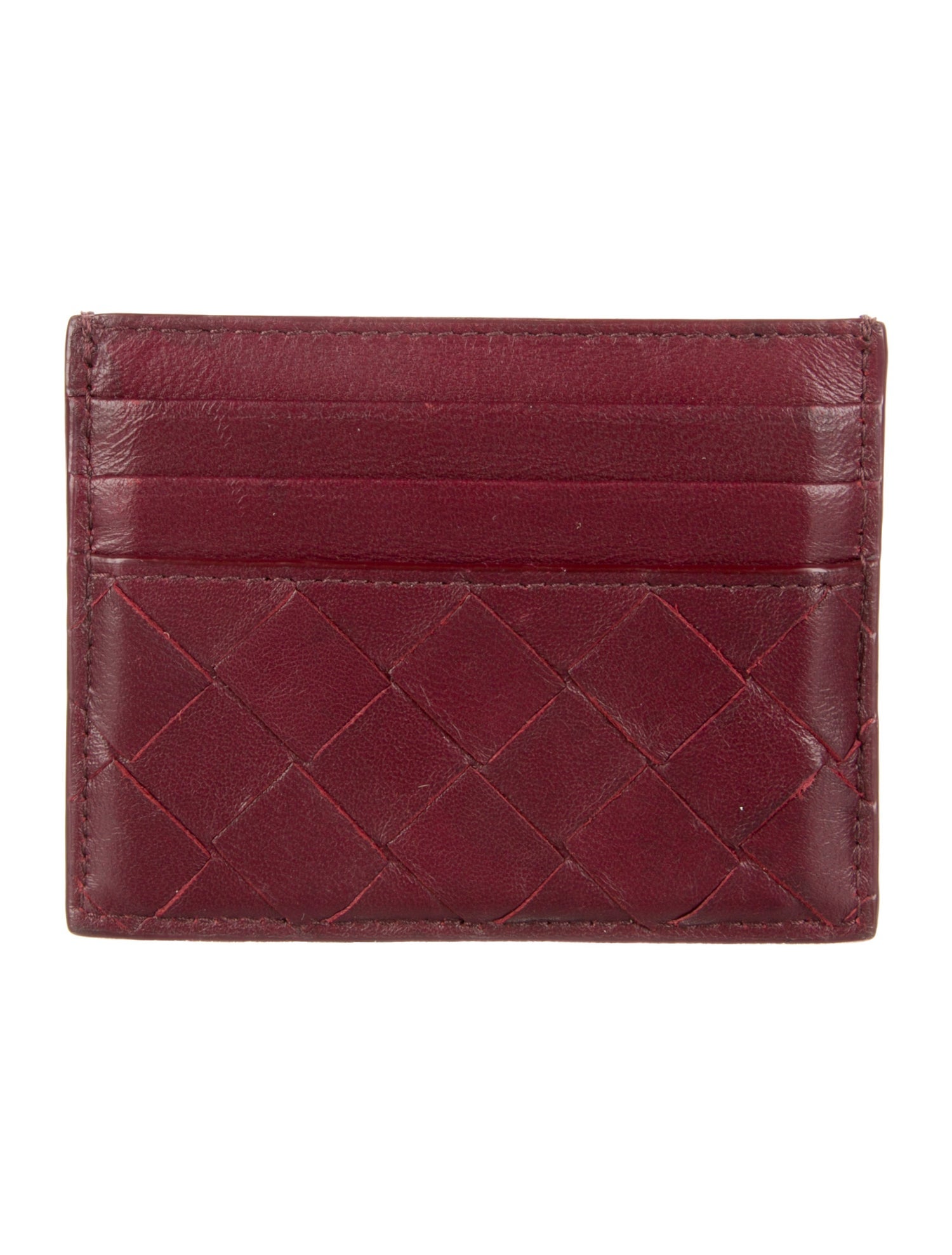 Bottega Veneta Intrecciato Weave Leather Card Holder