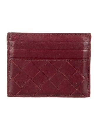 Bottega Veneta Intrecciato Weave Leather Card Holder