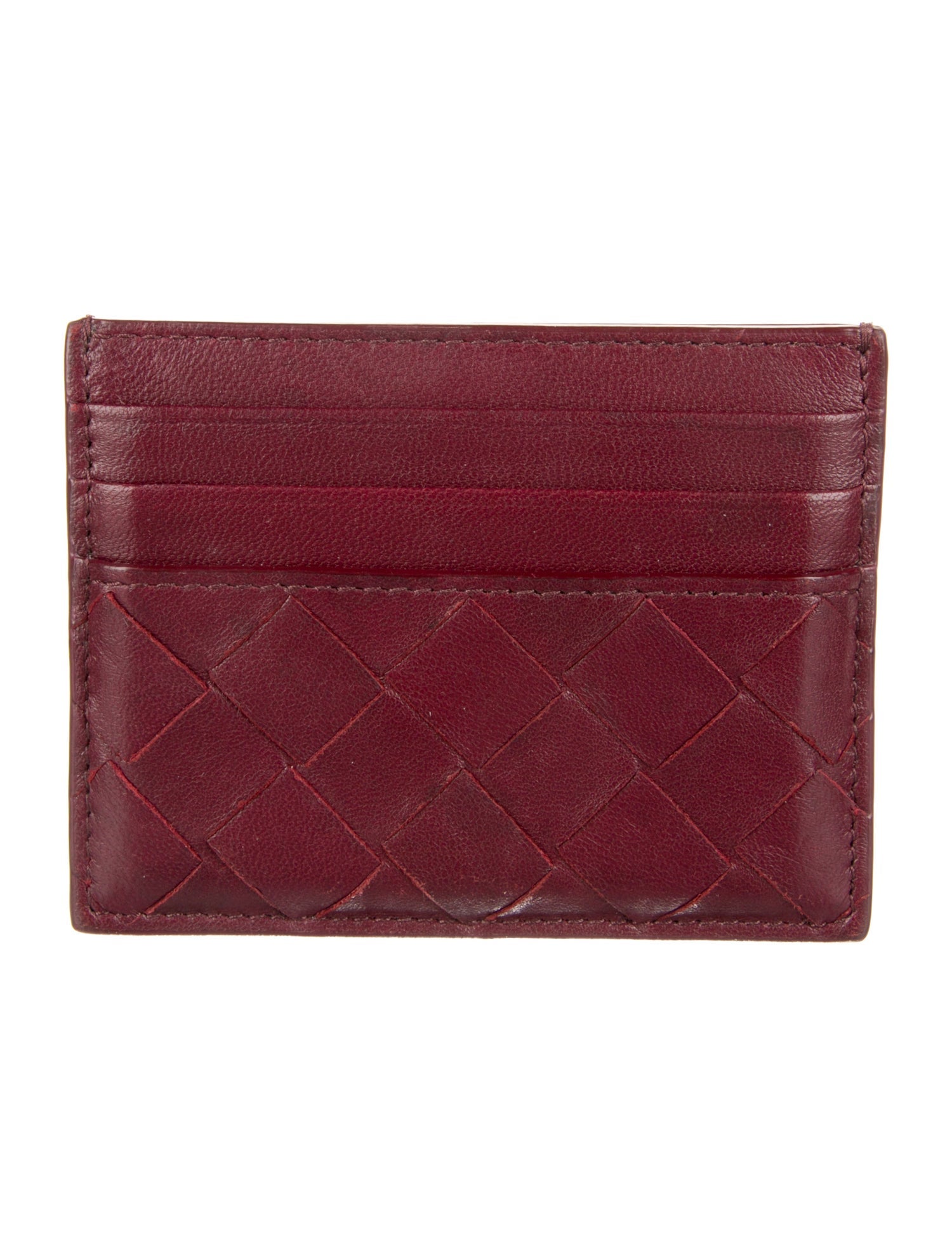 Bottega Veneta Intrecciato Weave Leather Card Holder