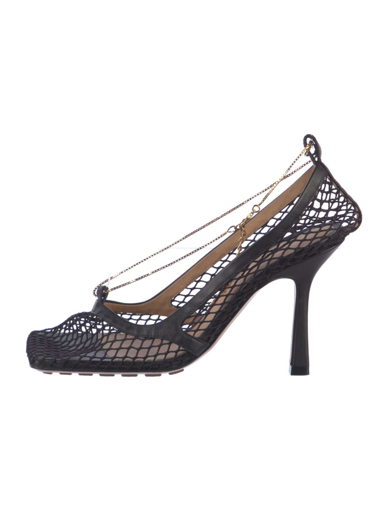 Bottega Veneta Mesh Chain-Link Accents Pumps