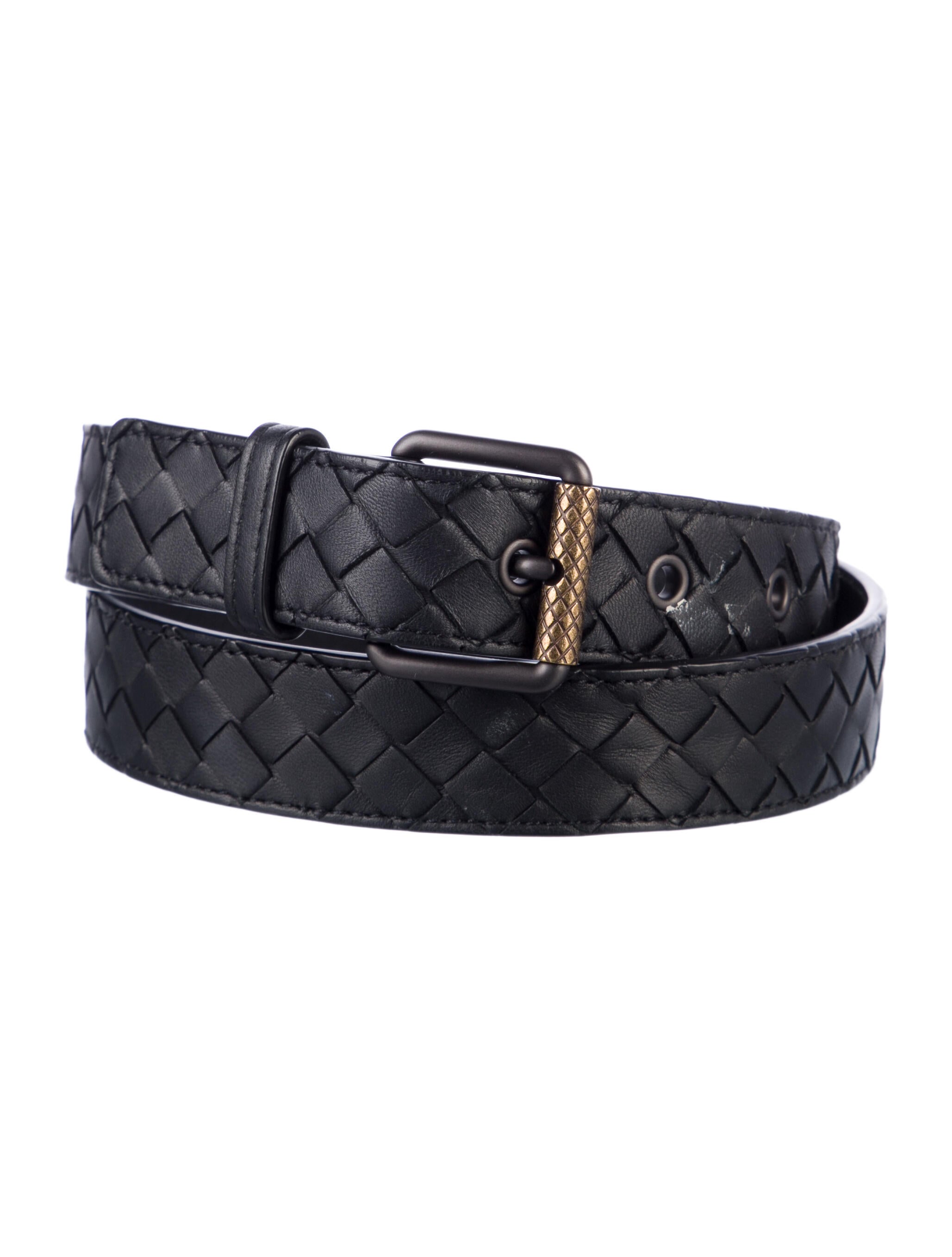 Bottega Veneta Intrecciato Weave Leather Belt