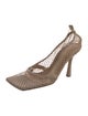 Bottega Veneta Mesh Chain-Link Accents Slingback Pumps