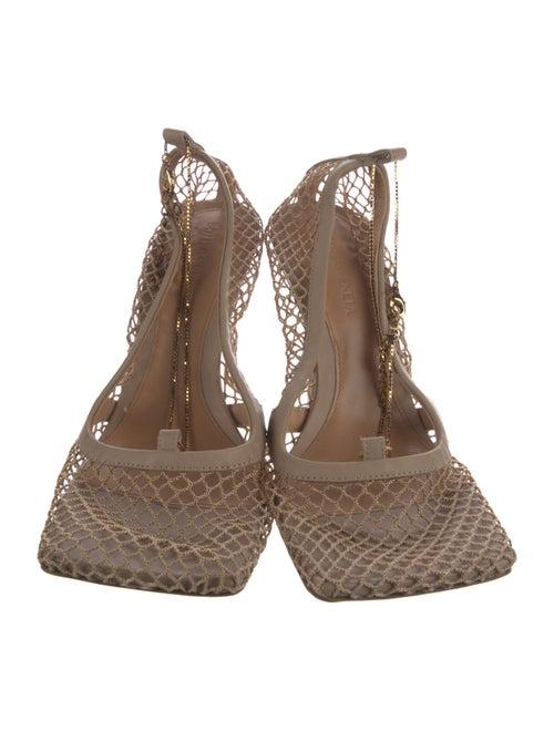 Bottega Veneta Mesh Chain-Link Accents Slingback Pumps