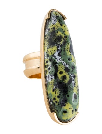 Bottega Veneta Ellipse Large Ceramic Cocktail Ring