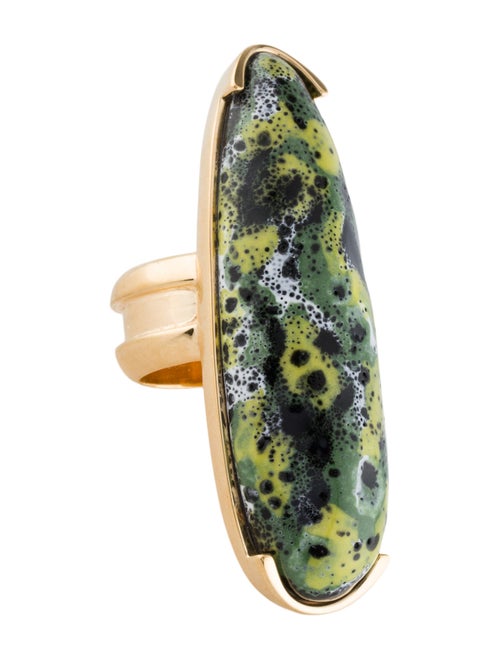 Bottega Veneta Ellipse Large Ceramic Cocktail Ring