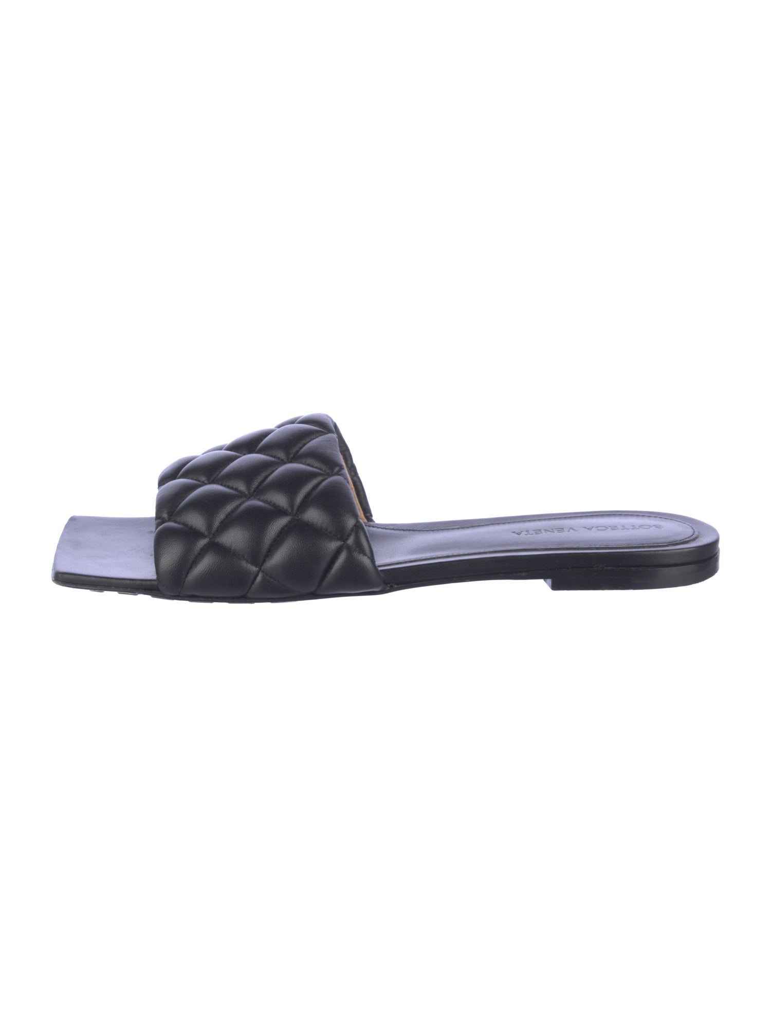 Bottega Veneta Quilted Pattern Leather Slides