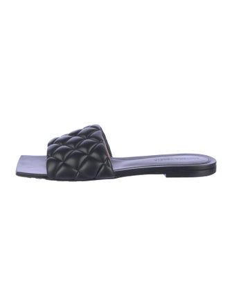Bottega Veneta Quilted Pattern Leather Slides