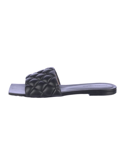 Bottega Veneta Quilted Pattern Leather Slides