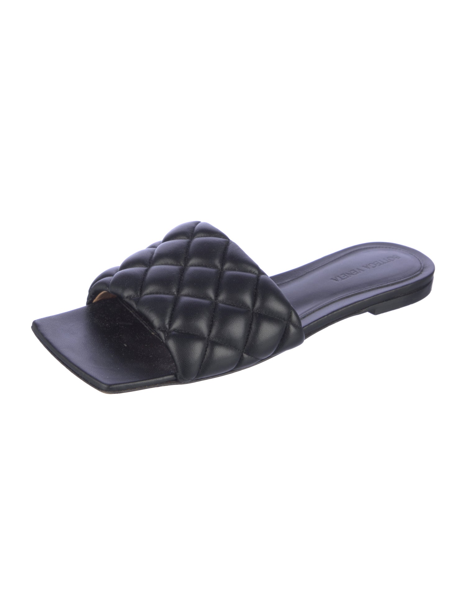Bottega Veneta Quilted Pattern Leather Slides