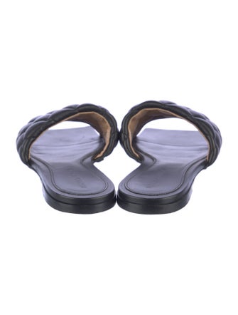 Bottega Veneta Quilted Pattern Leather Slides