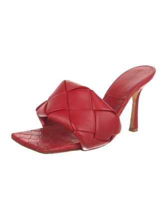 Bottega Veneta Intrecciato Weave Leather Slides