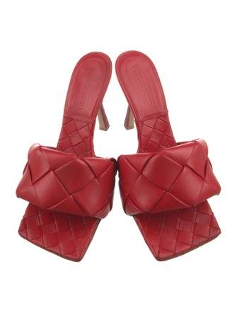 Bottega Veneta Intrecciato Weave Leather Slides