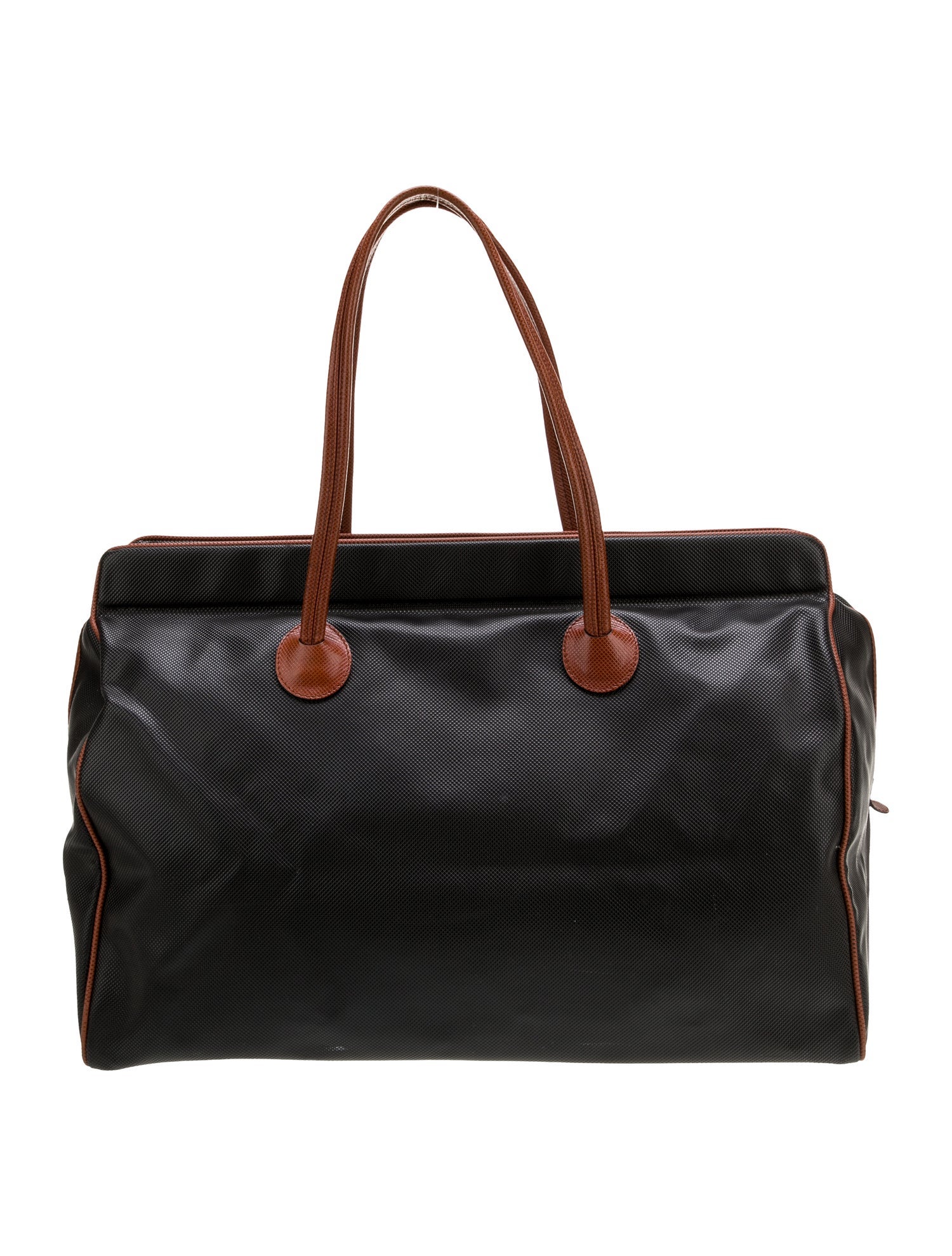 Bottega Veneta Leather Weekender Bag Vintage