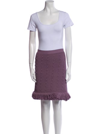 Bottega Veneta Fringe Trim Accent Skirt Set