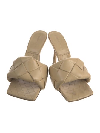 Bottega Veneta Intrecciato Weave Leather Slides