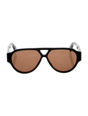 Bottega Veneta Shield Mirrored Sunglasses