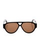 Bottega Veneta Shield Mirrored Sunglasses