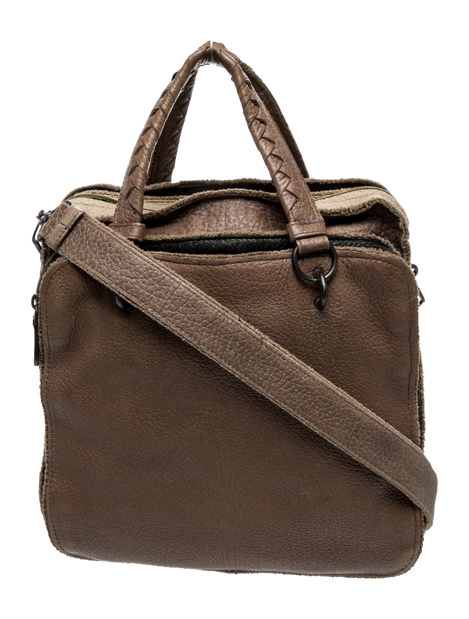 Bottega Veneta Leather Top Handle Bag Vintage