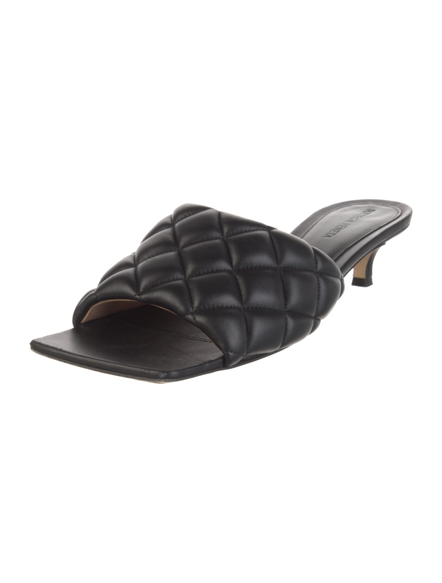 Bottega Veneta Quilted Pattern Leather Slides