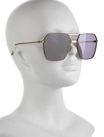 Bottega Veneta Aviator Tinted Sunglasses