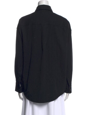 Bottega Veneta Wool Long Sleeve Button-Up Top