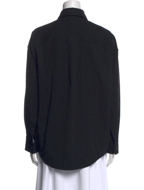 Bottega Veneta Wool Long Sleeve Button-Up Top