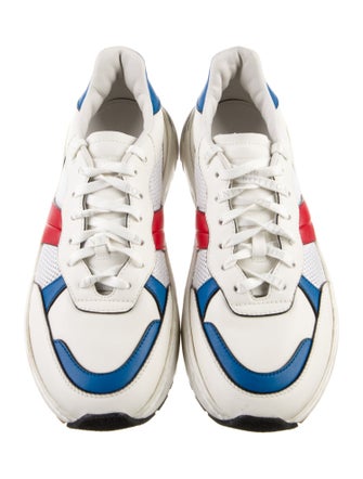 Bottega Veneta Leather Colorblock Pattern Sneakers