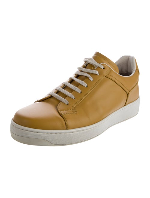 Bottega Veneta Leather Colorblock Pattern Sneakers
