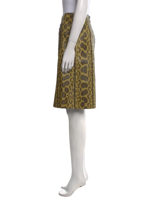 Bottega Veneta Snakeskin Knee-Length Skirt