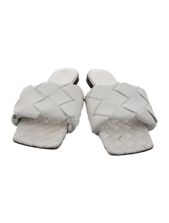 Bottega Veneta Intrecciato Weave Leather Slides