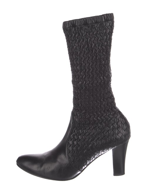 Bottega Veneta Intrecciato Weave Leather Sock Boots