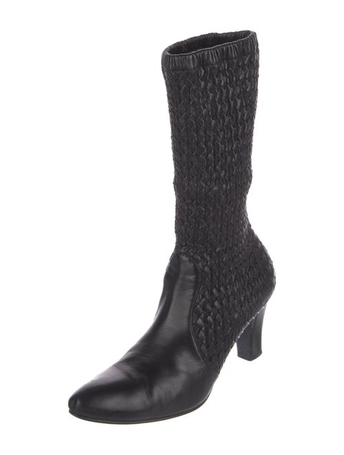 Bottega Veneta Intrecciato Weave Leather Sock Boots