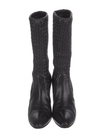 Bottega Veneta Intrecciato Weave Leather Sock Boots