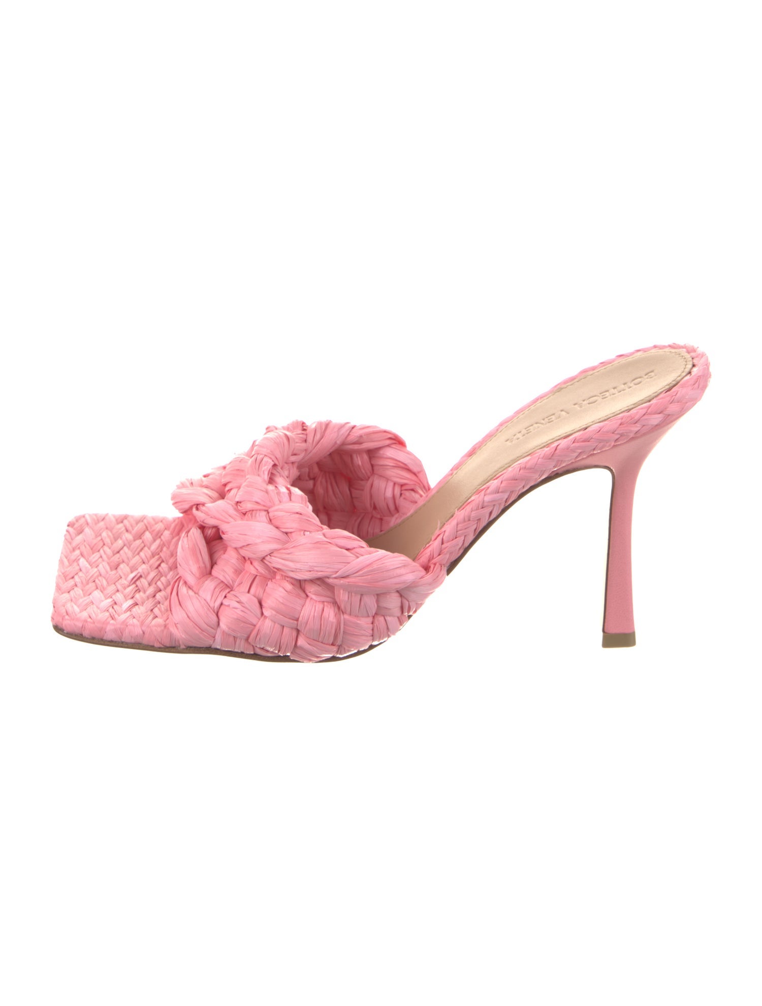 Bottega Veneta Raffia Slides