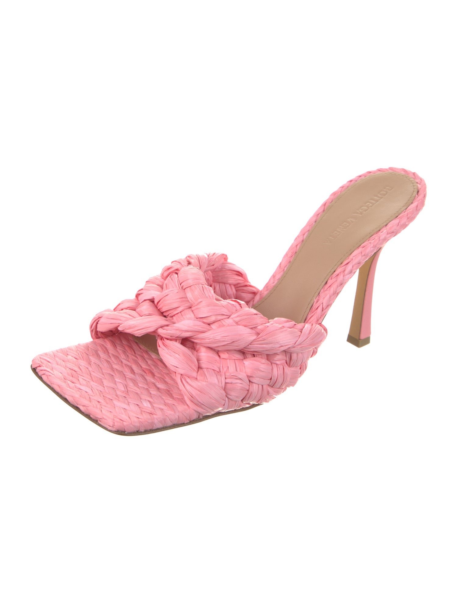 Bottega Veneta Raffia Slides