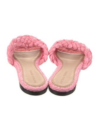 Bottega Veneta Raffia Slides