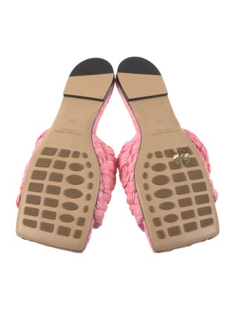 Bottega Veneta Raffia Slides
