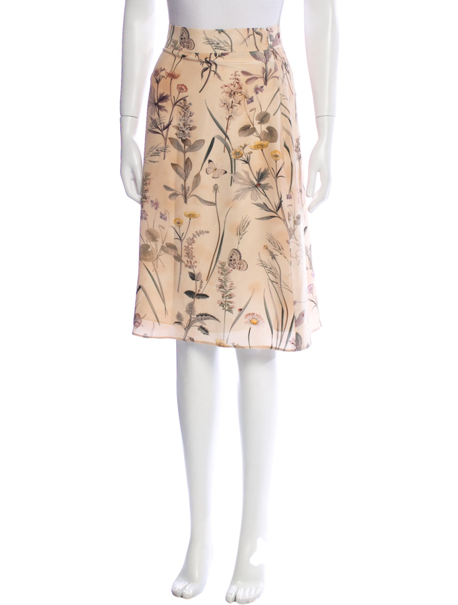 Bottega Veneta Silk Knee-Length Skirt