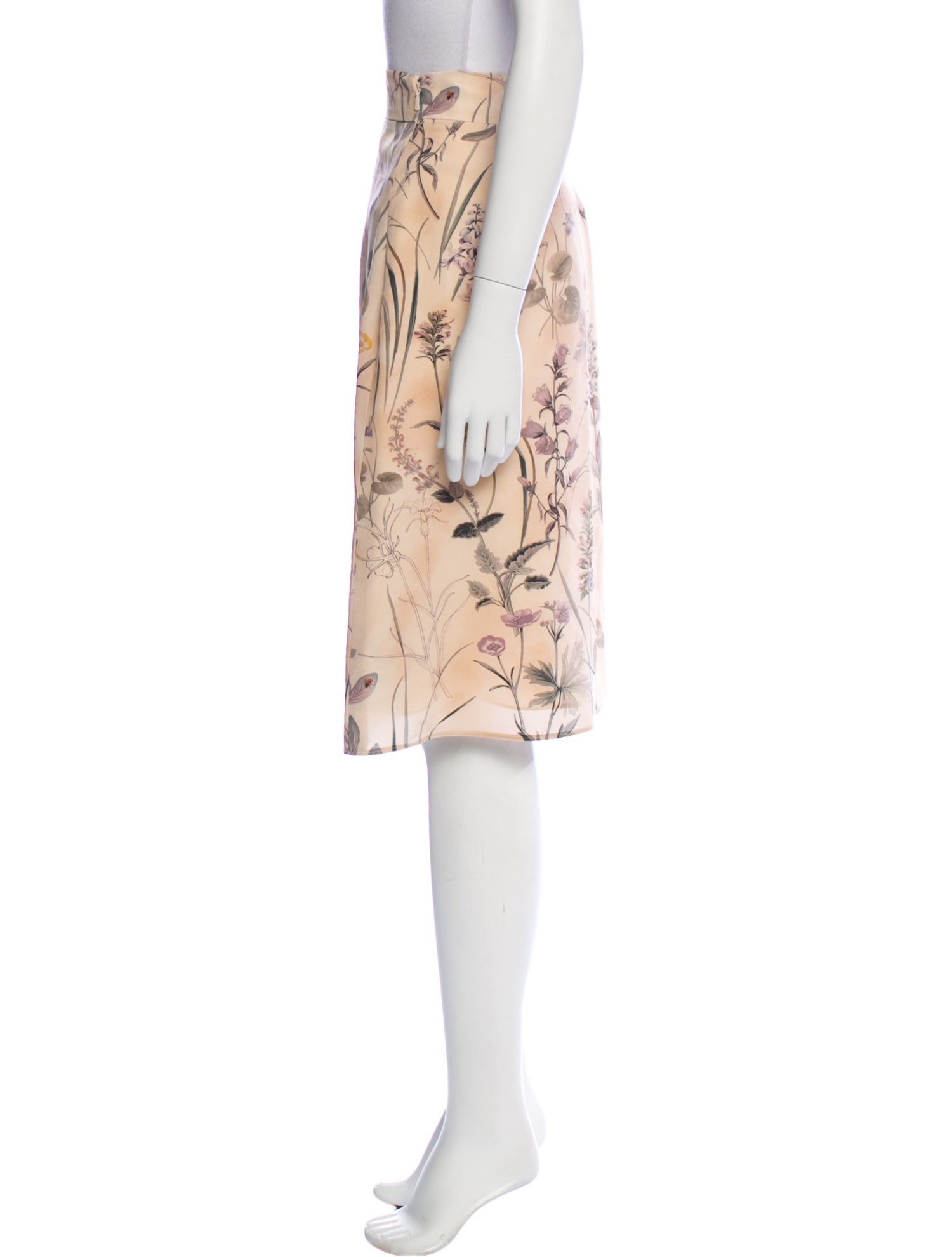 Bottega Veneta Silk Knee-Length Skirt