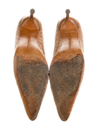 Bottega Veneta Intrecciato Weave Leather Pumps