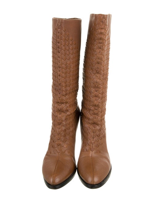 Bottega Veneta Intrecciato Weave Leather Boots