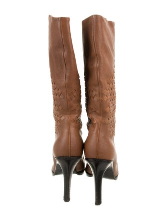 Bottega Veneta Intrecciato Weave Leather Boots