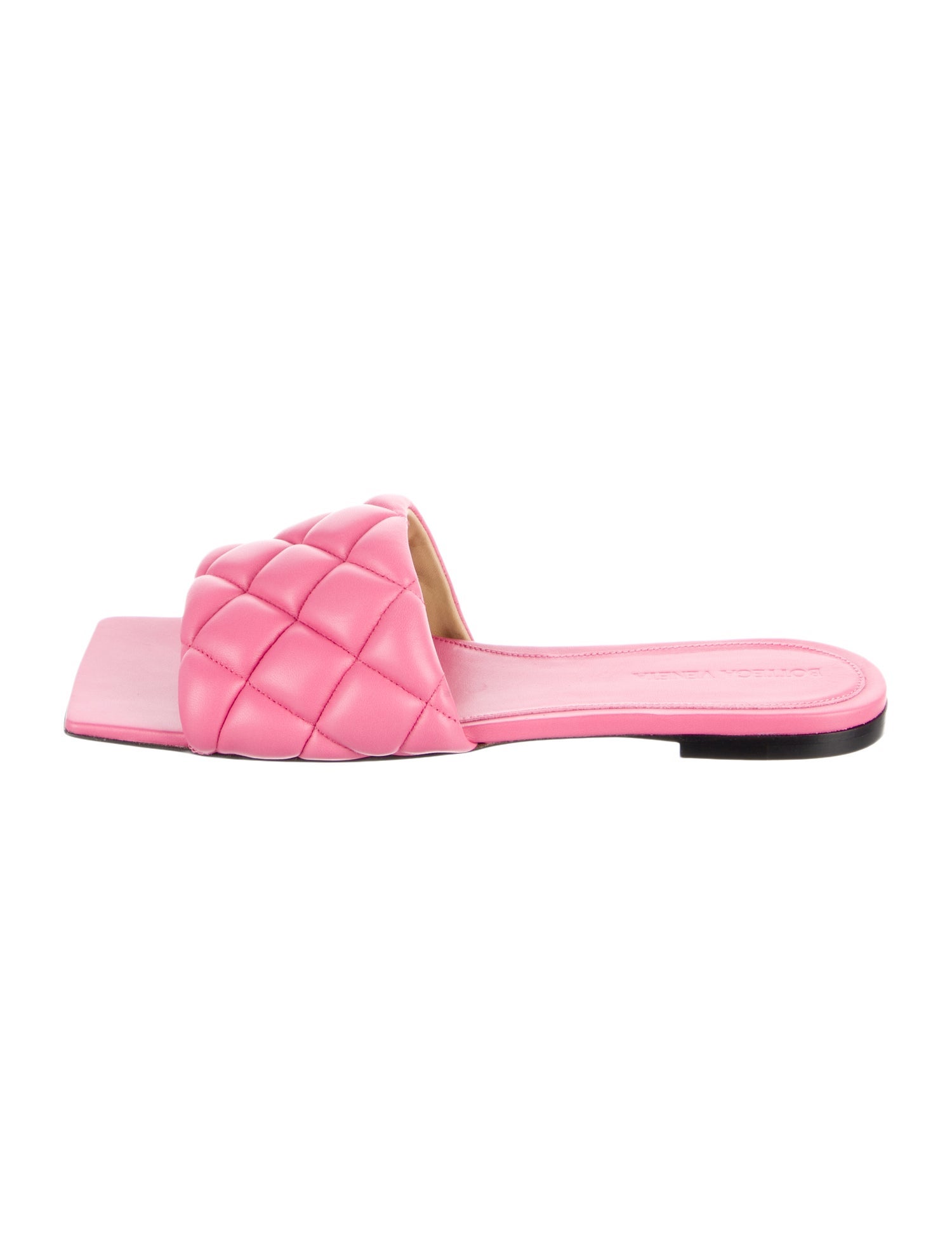 Bottega Veneta Quilted Pattern Leather Slides